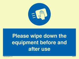 MH6159: Please wipe down the equipment before and after use