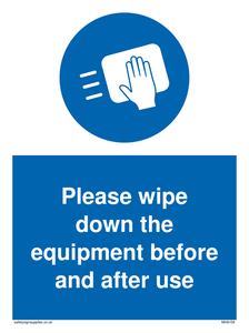 MH6159: Please wipe down the equipment before and after use