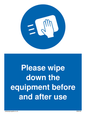 MH6159: Please wipe down the equipment before and after use