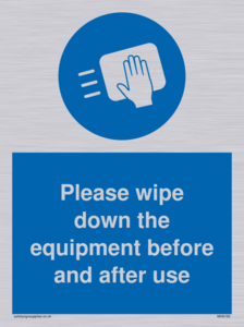 MH6159: Please wipe down the equipment before and after use
