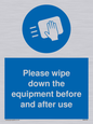 MH6159: Please wipe down the equipment before and after use
