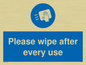MH6160: Please wipe after every use