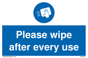 MH6160: Please wipe after every use