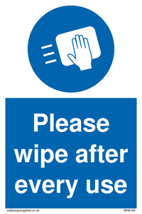 MH6160: Please wipe after every use