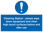 MH6161: Cleaning Station - please wipe down equipment and other high touch surfaces before and after use
