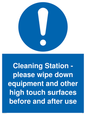 MH6161: Cleaning Station - please wipe down equipment and other high touch surfaces before and after use