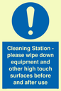 MH6161: Cleaning Station - please wipe down equipment and other high touch surfaces before and after use