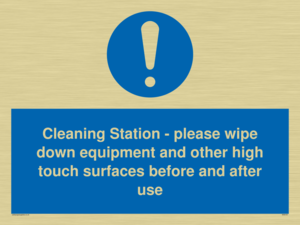 MH6161: Cleaning Station - please wipe down equipment and other high touch surfaces before and after use