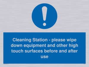 MH6161: Cleaning Station - please wipe down equipment and other high touch surfaces before and after use