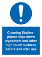 MH6161: Cleaning Station - please wipe down equipment and other high touch surfaces before and after use