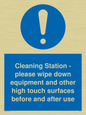 MH6161: Cleaning Station - please wipe down equipment and other high touch surfaces before and after use
