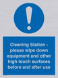 MH6161: Cleaning Station - please wipe down equipment and other high touch surfaces before and after use