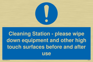 MH6161: Cleaning Station - please wipe down equipment and other high touch surfaces before and after use