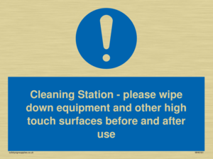 MH6161: Cleaning Station - please wipe down equipment and other high touch surfaces before and after use