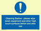 MH6161: Cleaning Station - please wipe down equipment and other high touch surfaces before and after use