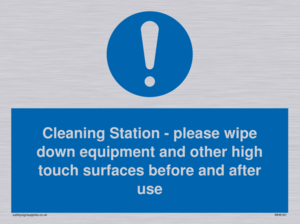 MH6161: Cleaning Station - please wipe down equipment and other high touch surfaces before and after use