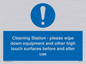 MH6161: Cleaning Station - please wipe down equipment and other high touch surfaces before and after use