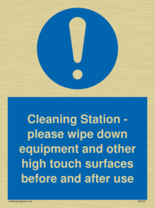 MH6161: Cleaning Station - please wipe down equipment and other high touch surfaces before and after use