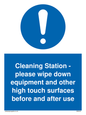MH6161: Cleaning Station - please wipe down equipment and other high touch surfaces before and after use