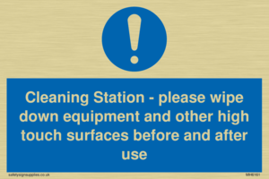 MH6161: Cleaning Station - please wipe down equipment and other high touch surfaces before and after use