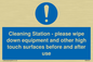 MH6161: Cleaning Station - please wipe down equipment and other high touch surfaces before and after use