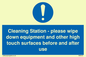 MH6161: Cleaning Station - please wipe down equipment and other high touch surfaces before and after use