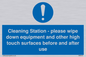 MH6161: Cleaning Station - please wipe down equipment and other high touch surfaces before and after use