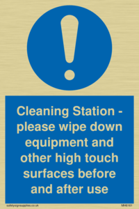 MH6161: Cleaning Station - please wipe down equipment and other high touch surfaces before and after use