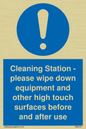 MH6161: Cleaning Station - please wipe down equipment and other high touch surfaces before and after use