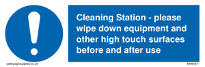 MH6161: Cleaning Station - please wipe down equipment and other high touch surfaces before and after use