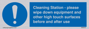 MH6161: Cleaning Station - please wipe down equipment and other high touch surfaces before and after use