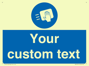 MH6165: Custom Disinfect Sign