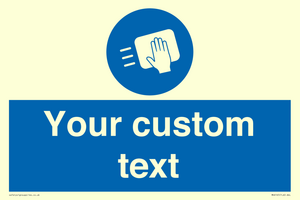 MH6165: Custom Disinfect Sign