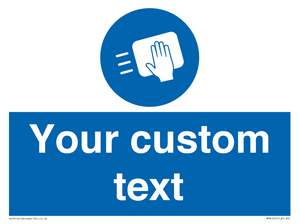 MH6165: Custom Disinfect Sign