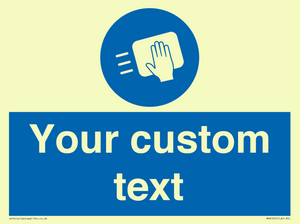 MH6165: Custom Disinfect Sign