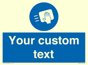 MH6165: Custom Disinfect Sign