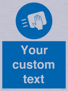 MH6165: Custom Disinfect Sign