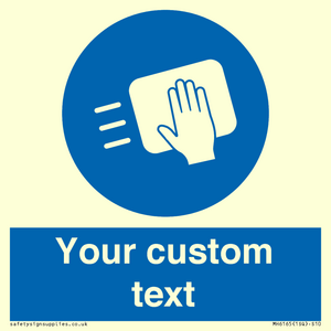 MH6165: Custom Disinfect Sign