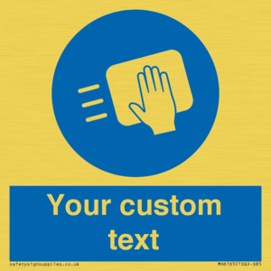 MH6165: Custom Disinfect Sign
