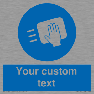 MH6165: Custom Disinfect Sign