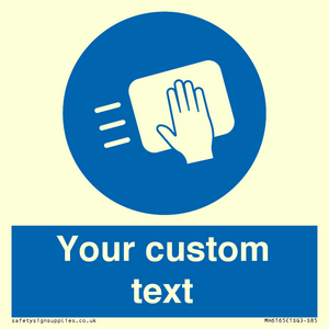 MH6165: Custom Disinfect Sign
