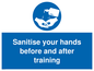 MH6170: Sanitise your hands before and after training