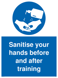 MH6170: Sanitise your hands before and after training