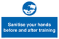 MH6170: Sanitise your hands before and after training