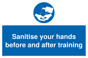 MH6170: Sanitise your hands before and after training
