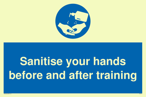 MH6170: Sanitise your hands before and after training