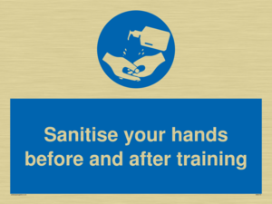 MH6170: Sanitise your hands before and after training