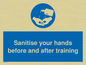 MH6170: Sanitise your hands before and after training