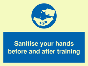 MH6170: Sanitise your hands before and after training