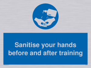 MH6170: Sanitise your hands before and after training